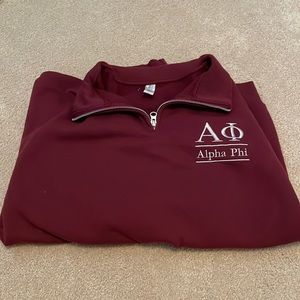 Alpha Phi Embroidered Quarter Zip